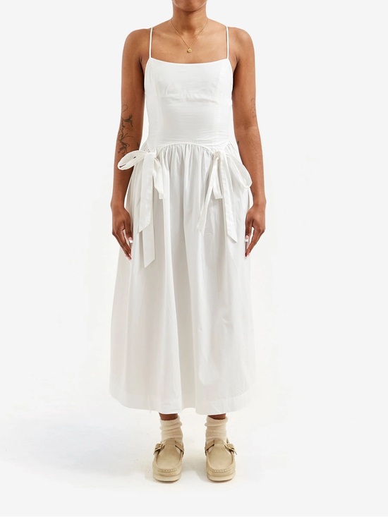 Damson Madder Dresses & Skirts - Damson Madder Penelope White Apron Dress